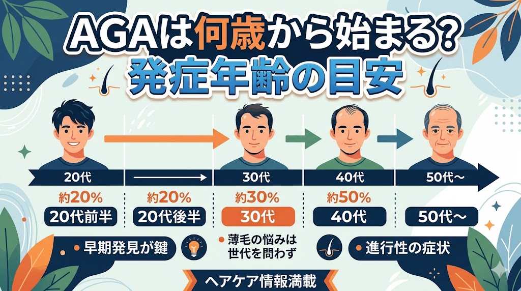 AGAは何歳から始まる？発症年齢の目安