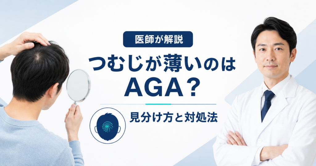 つむじが薄いのはAGA？見分け方と対処法