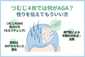 つむじが薄いのはAGA？見分け方と対処法