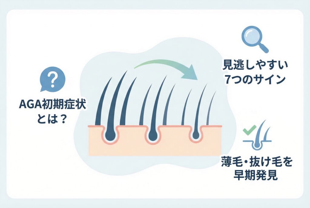 AGAの初期症状と見逃しやすい7つのサイン
