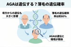 AGAは遺伝する？薄毛の遺伝確率と仕組み