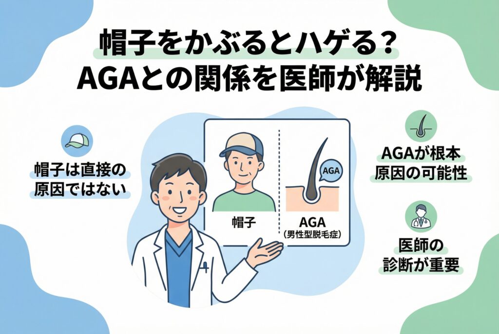 帽子と薄毛・AGAの関係を解説