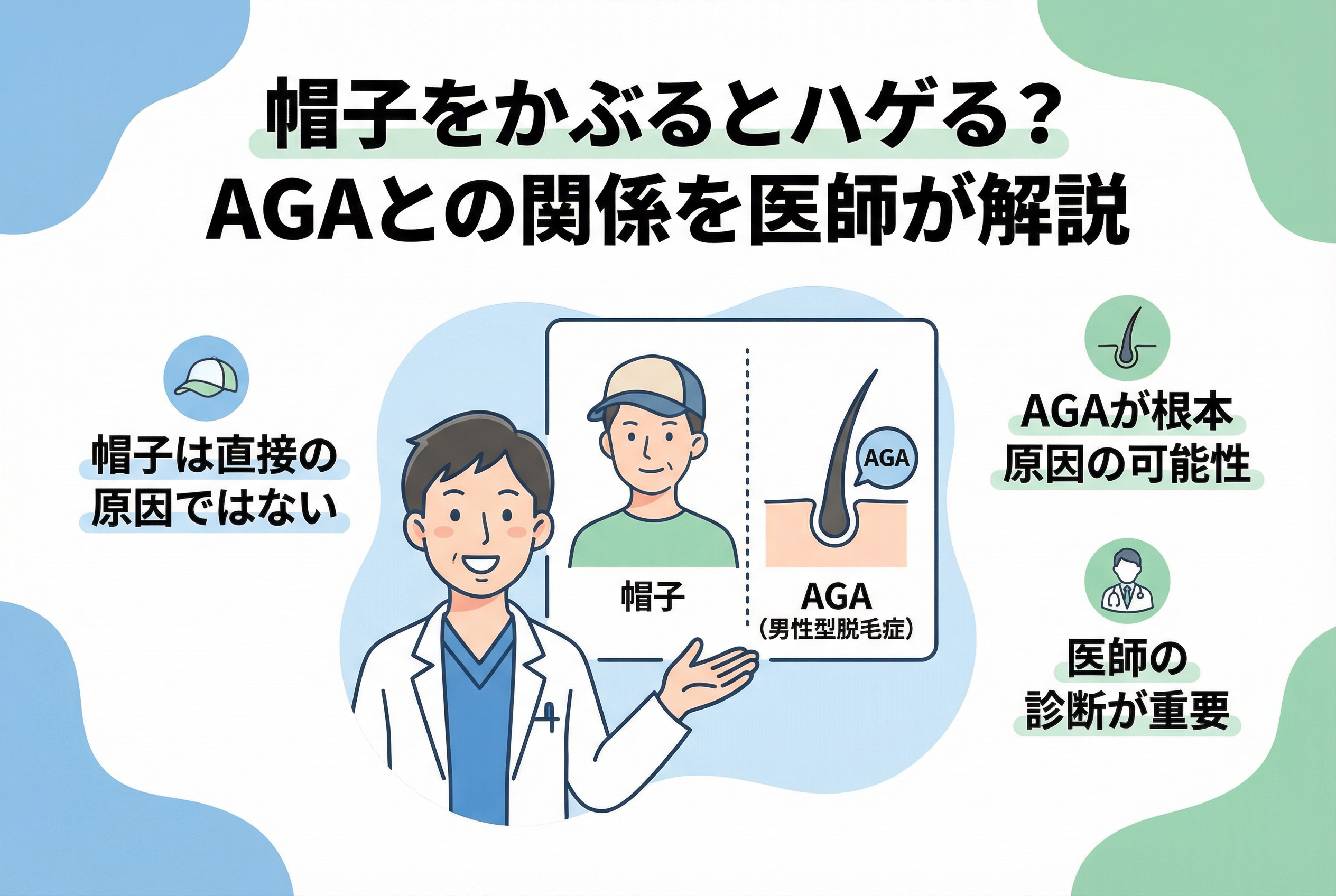 帽子と薄毛・AGAの関係を解説