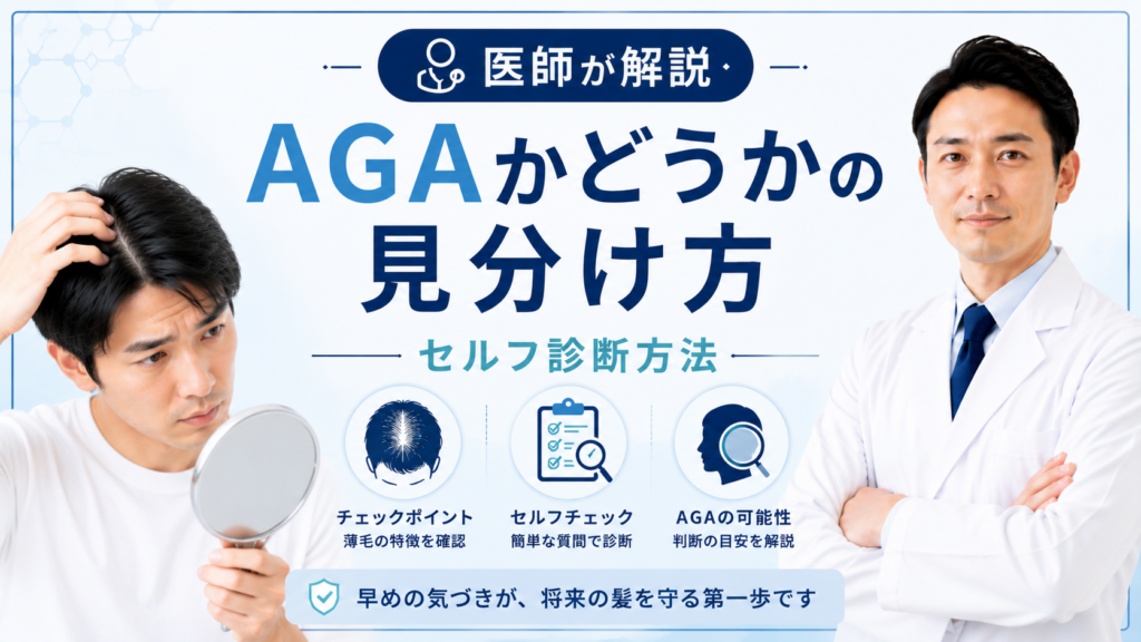 AGAの見分け方とセルフ判断のポイント