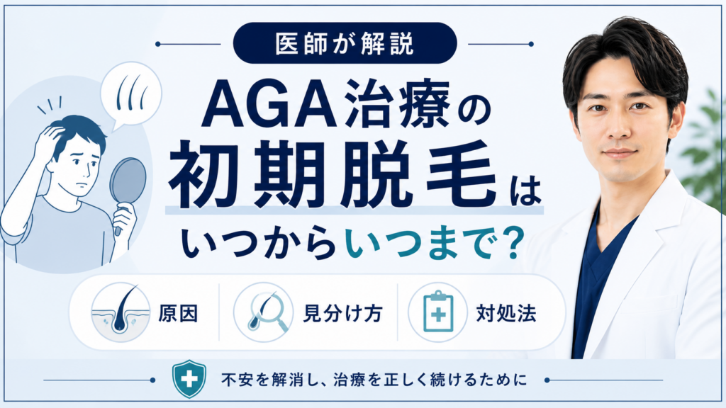 AGA治療の初期脱毛の時期と対処法