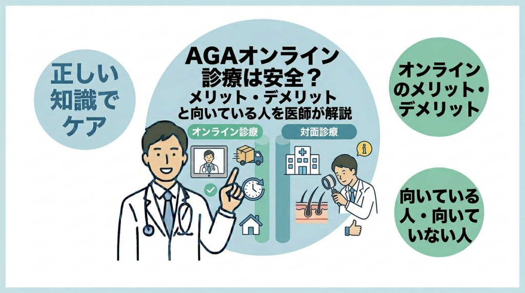 AGAオンライン診療のメリットと注意点