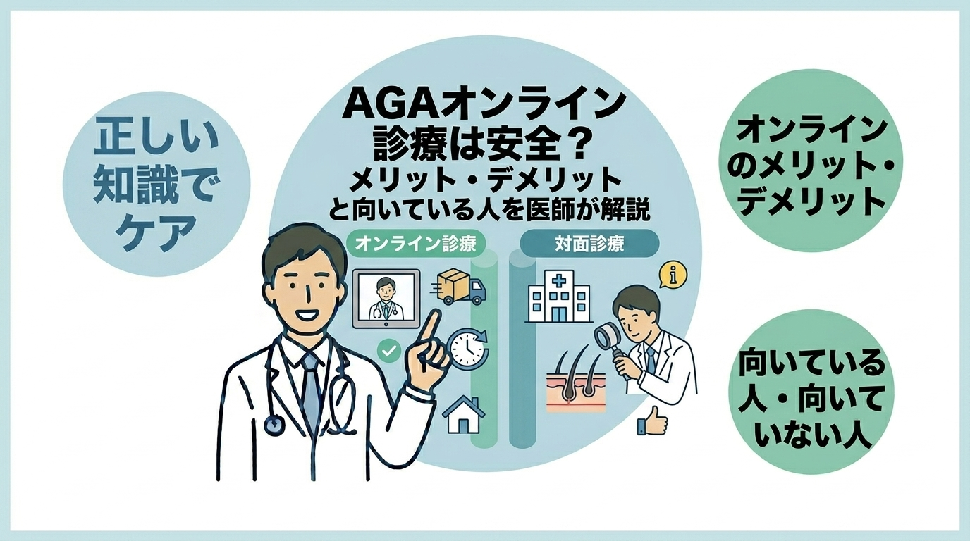 AGAオンライン診療のメリットと注意点