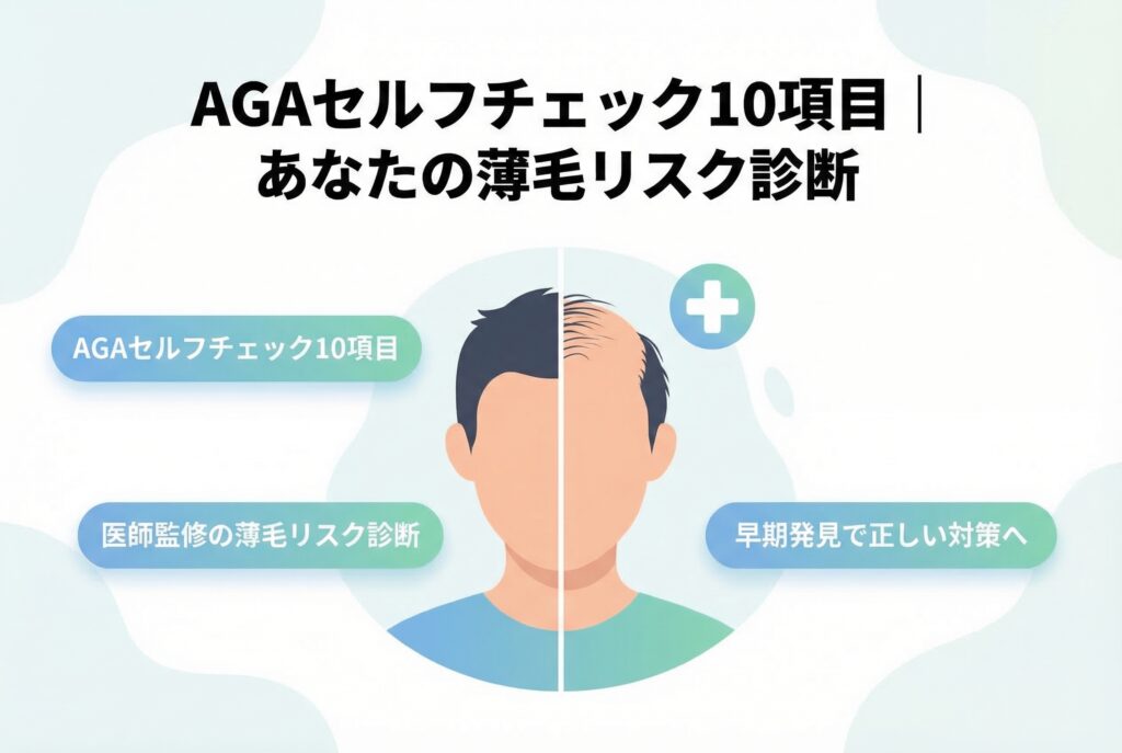 AGAセルフチェック10項目｜薄毛リスク診断