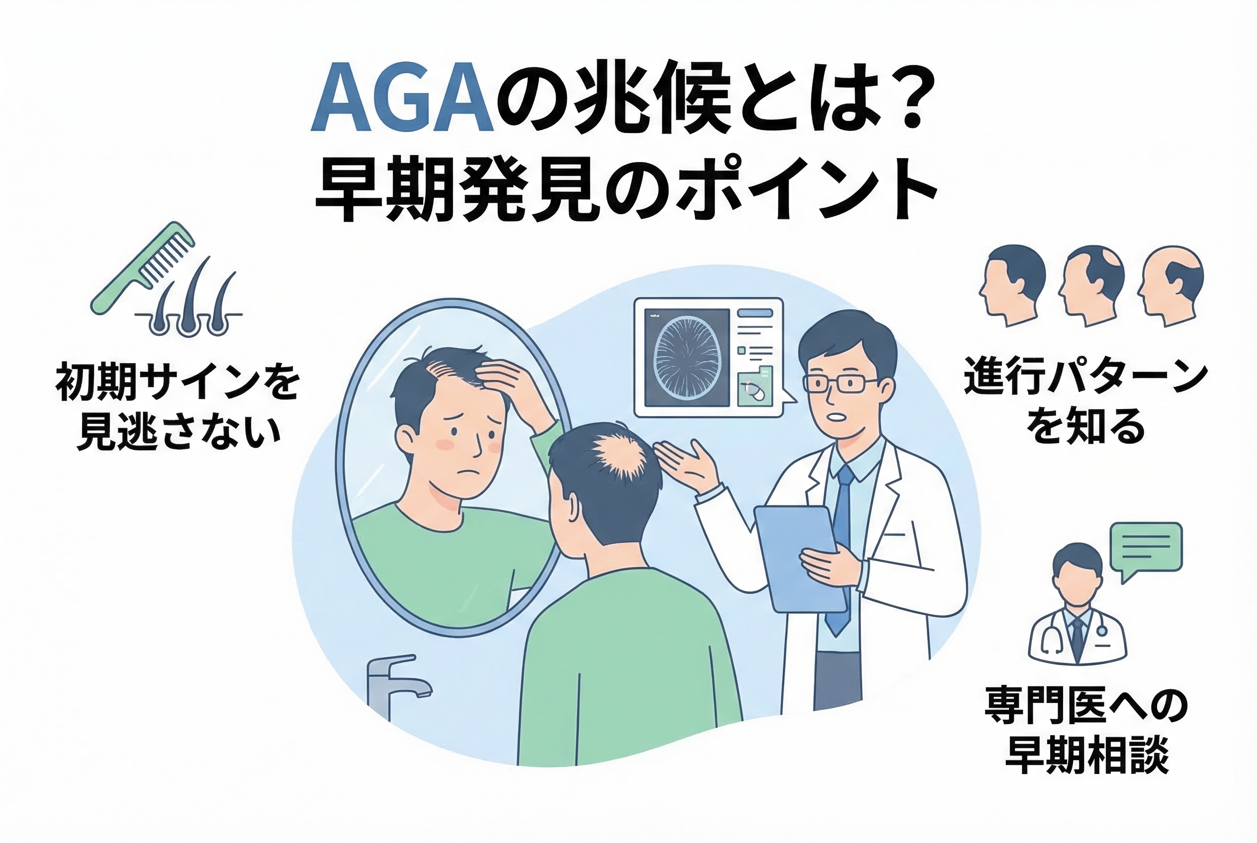 AGAの兆候と早期発見のポイント