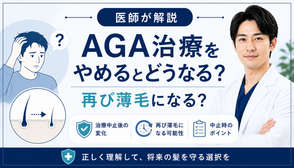 AGA治療をやめると薄毛は再び進行するのか