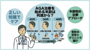 AGA治療の開始年齢を解説する画像