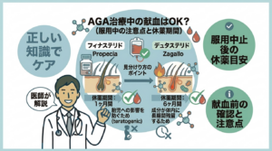 AGA治療中の献血とフィナステリド・デュタステリドの注意点