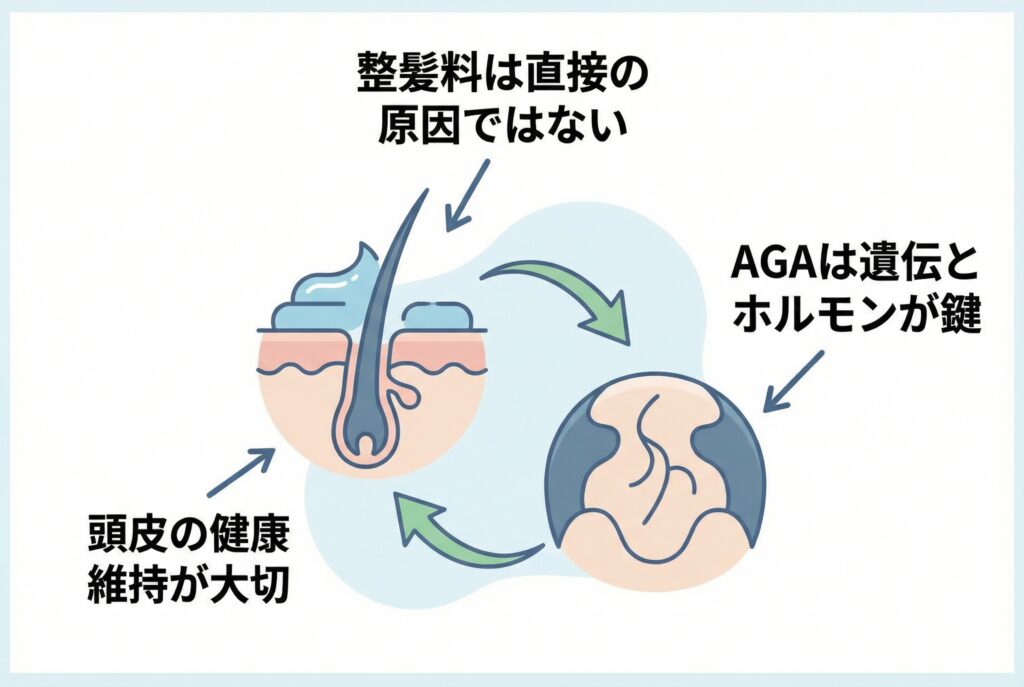 ワックスやジェルとAGAの関係