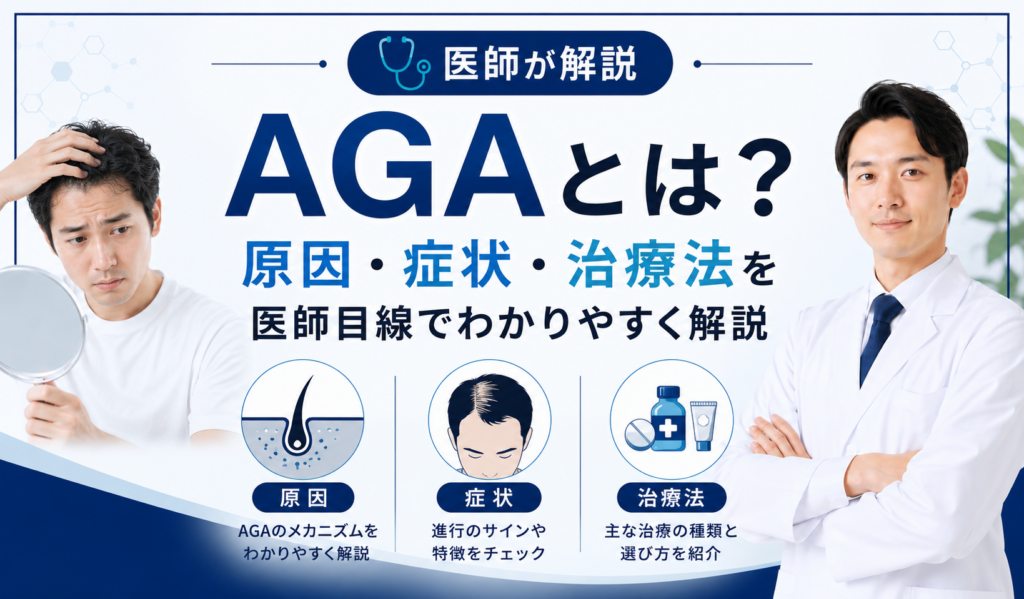 AGAとは 男性型脱毛症の原因と治療