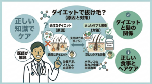 ダイエットによる抜け毛と薄毛の関係