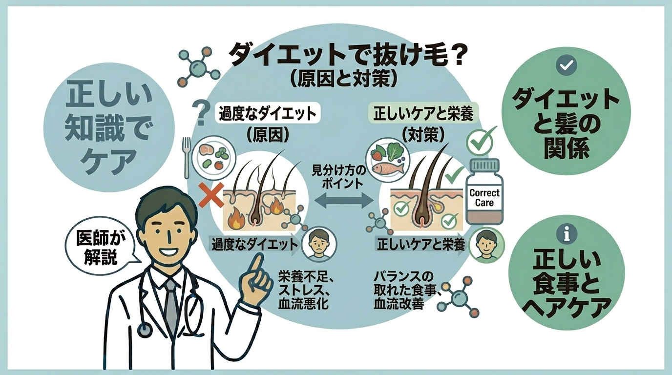 ダイエットによる抜け毛と薄毛の関係