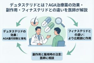 デュタステリドによるAGA治療のイメージ