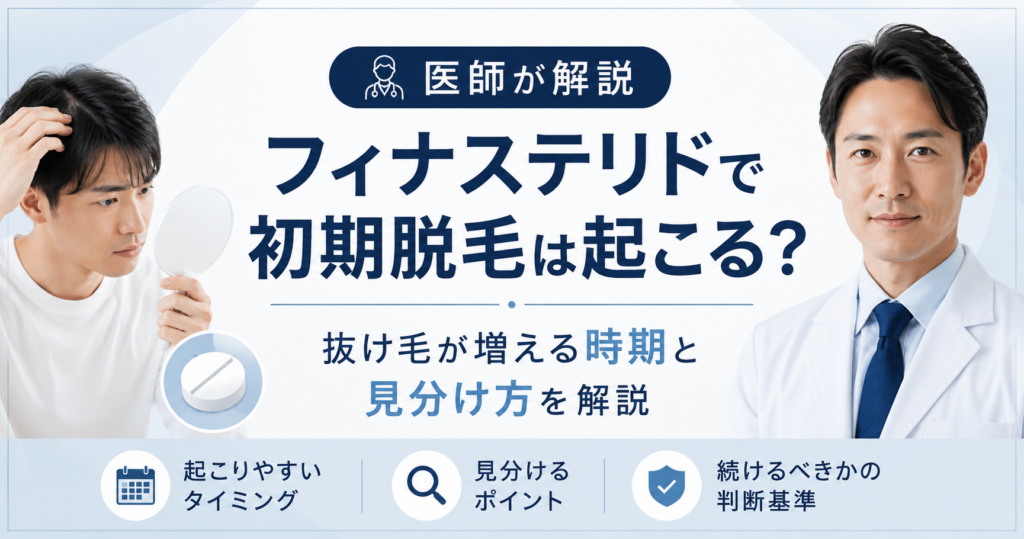 フィナステリドの初期脱毛と抜け毛の見分け方