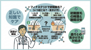フィナステリドの初期脱毛と抜け毛の見分け方