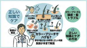カラーとブリーチによる薄毛や抜け毛への影響