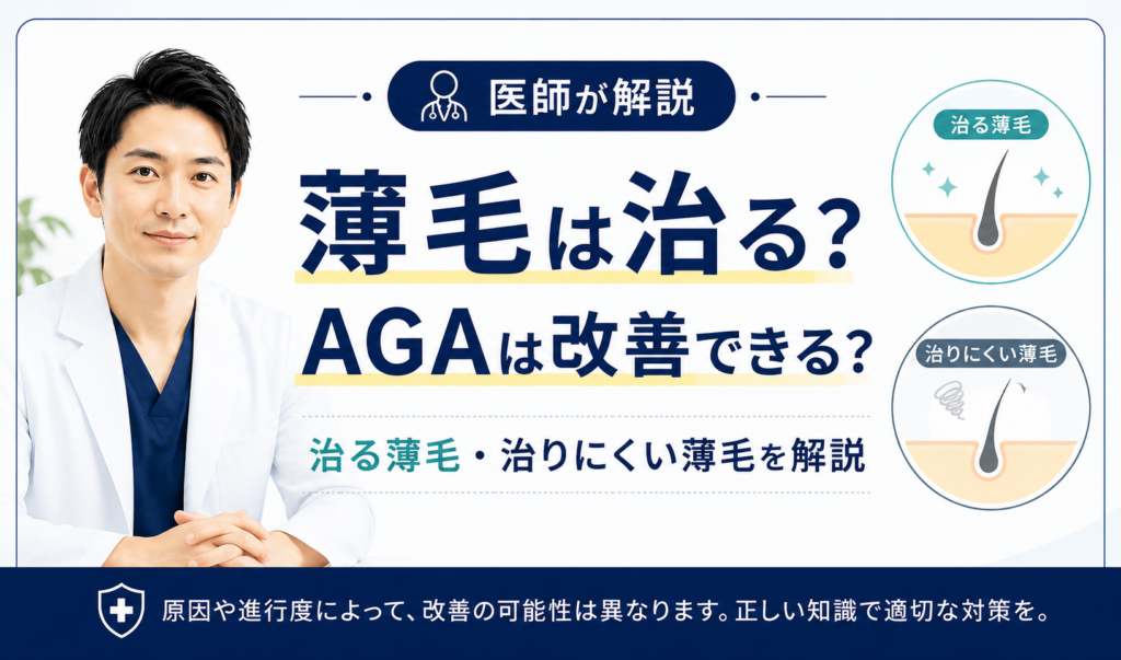 薄毛は治るのかを解説するイメージ
