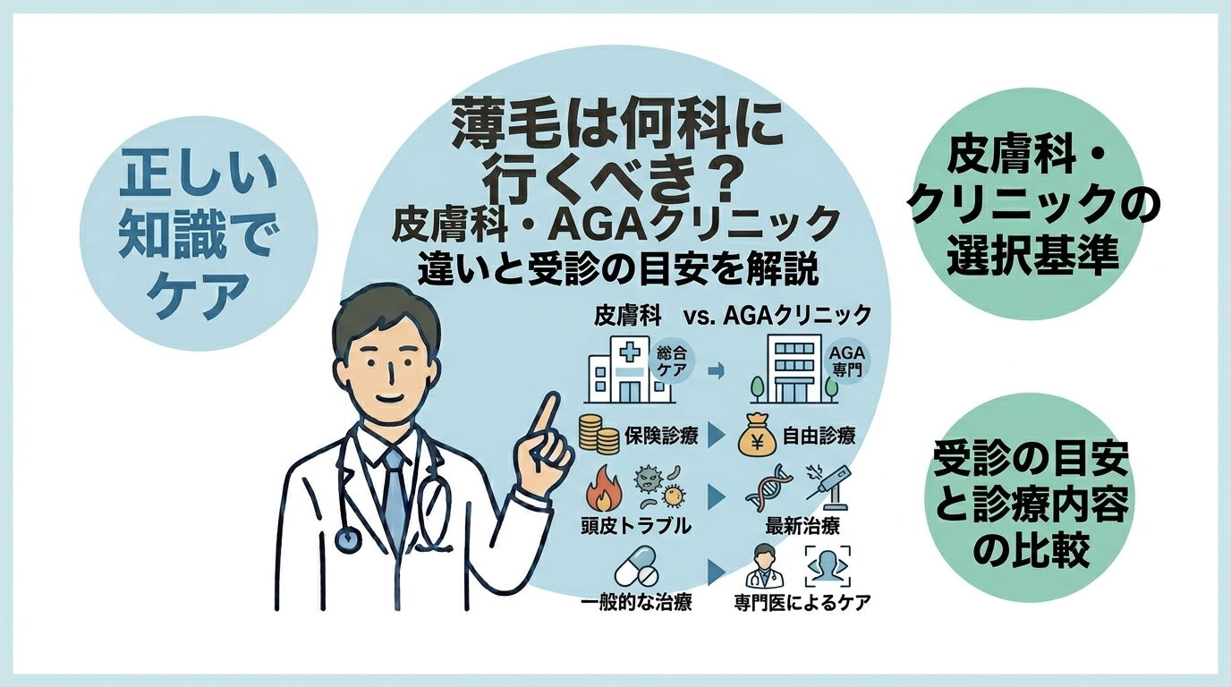 薄毛は何科に行くべきかの目安