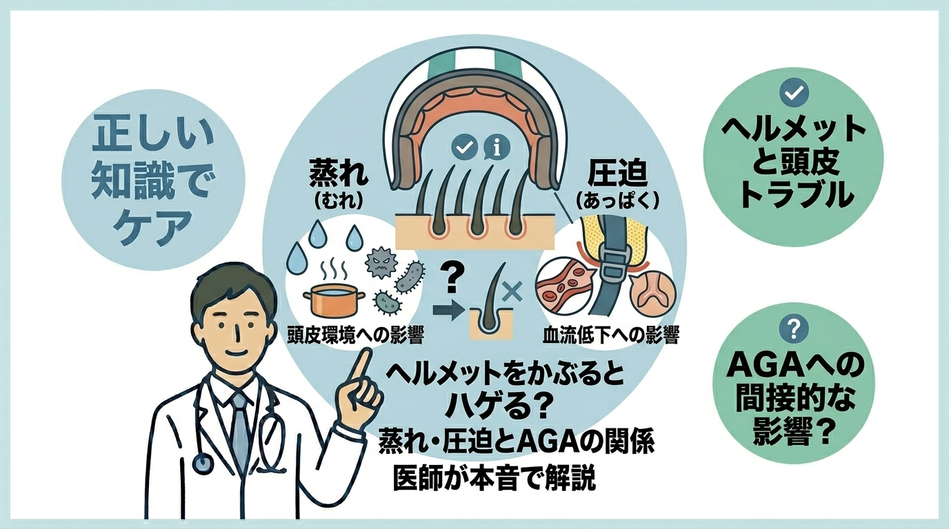 ヘルメットと薄毛の関係