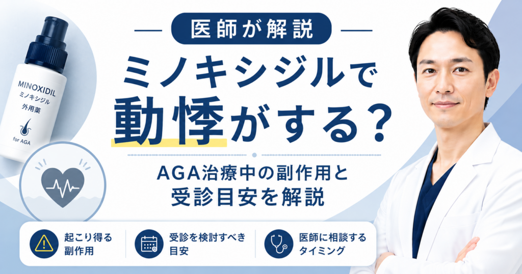 ミノキシジルによる動悸と副作用の受診目安