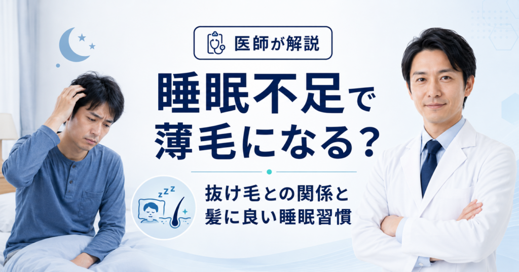 睡眠不足と薄毛・抜け毛の関係を解説