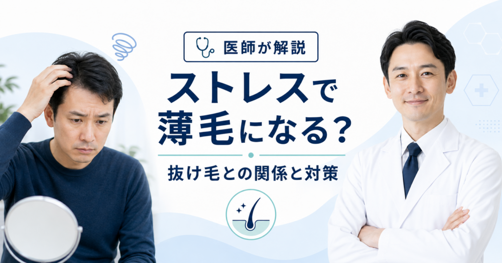 ストレスによる薄毛・抜け毛のイメージ