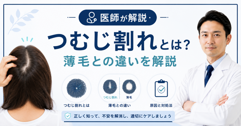 つむじ割れと薄毛の違い