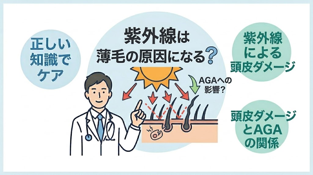 紫外線と薄毛・AGAの関係を解説