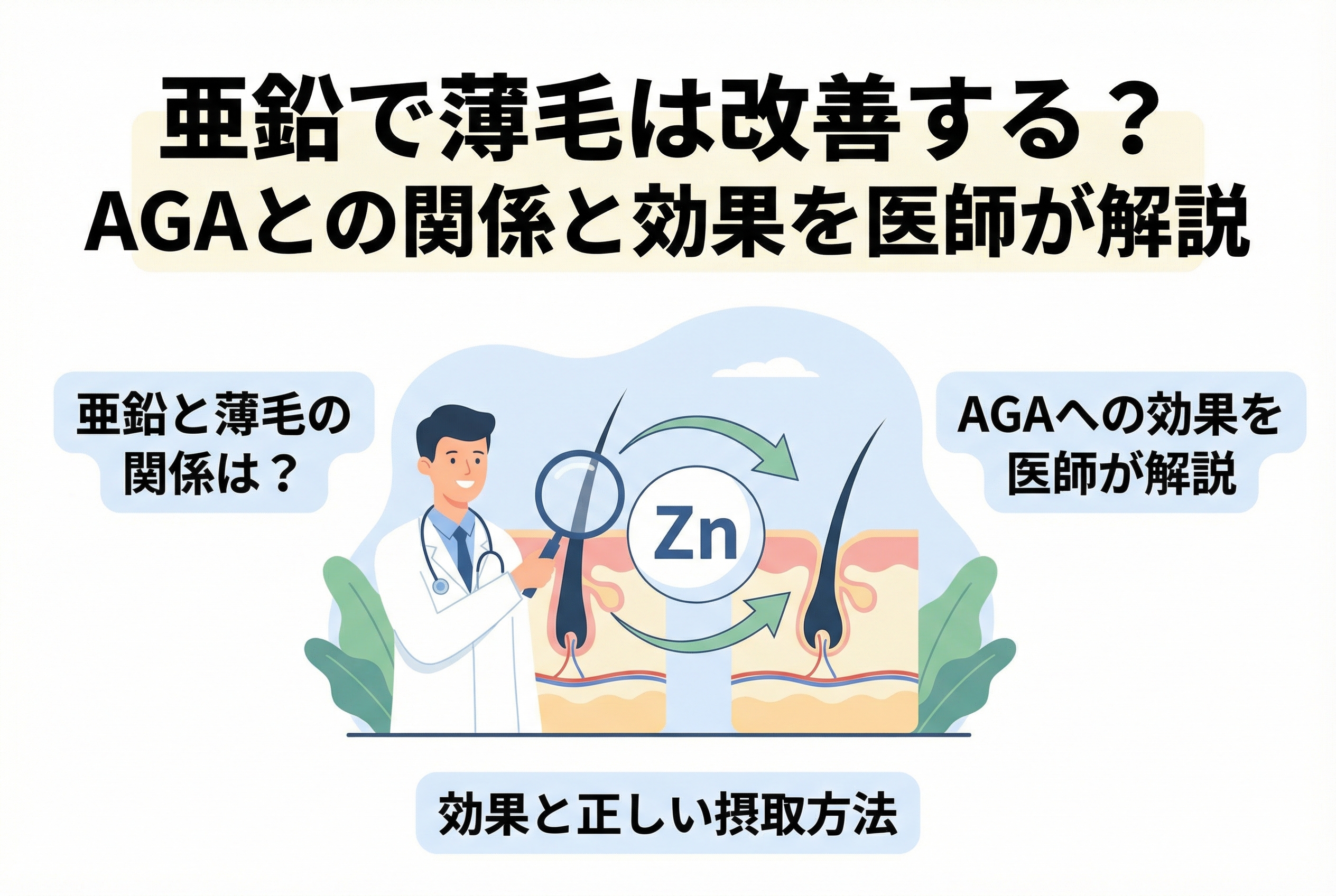 亜鉛と薄毛・AGAの関係を解説
